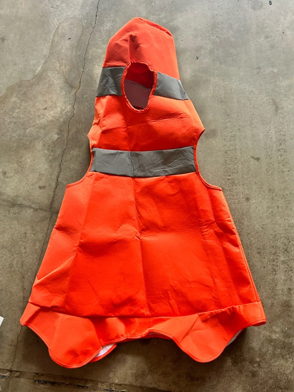 Kids Construction Cone Costume - Bright Orange | Size Small 4-6 NEW with tags